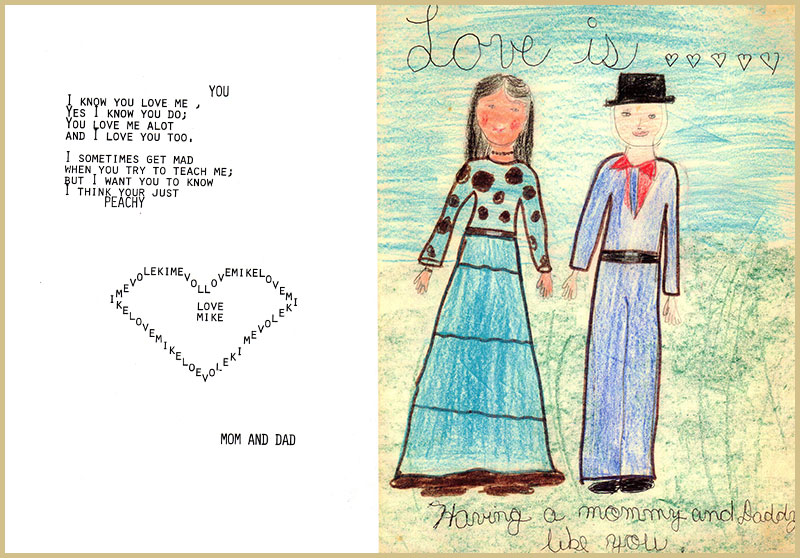 children's drawing of love for parents