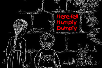 Here fell Humpty-Dumpty: children looking at memorial wall