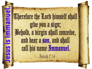 Isaiah 7:14 in a scroll