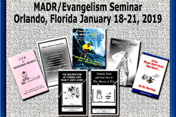 MADR/Evangelism Seminar January 18-20 pictures of book covers used in seminar