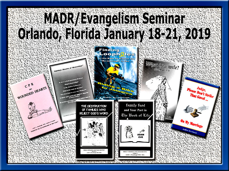 MADR/Evangelism Seminar January 18-20 pictures of book covers used in seminar