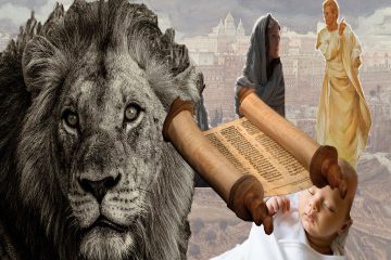 Lion of Juda, Mary, Gabriel, Baby, OT Scroll