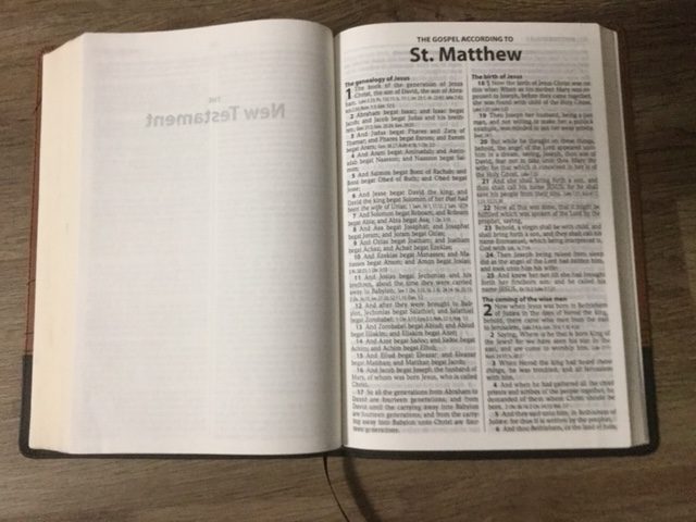 picture of first page of Matthew