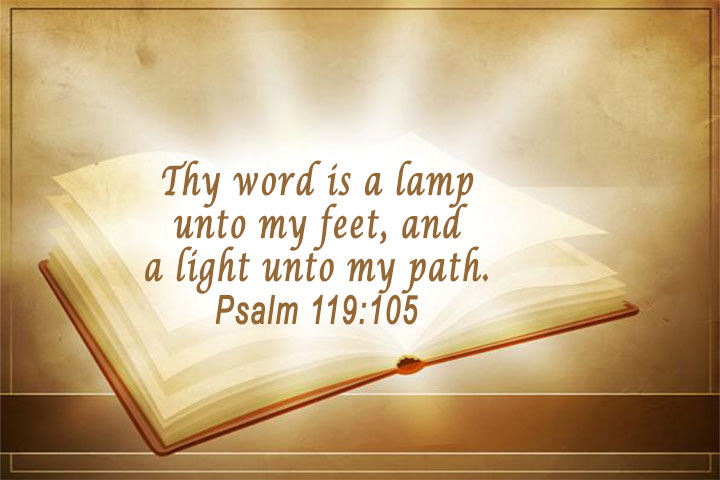 Psalm 119:105 on open Bible