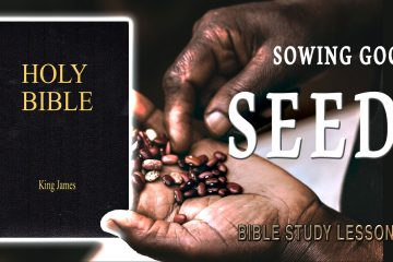King James Bible Hand with seeds: Sowing Good Seed