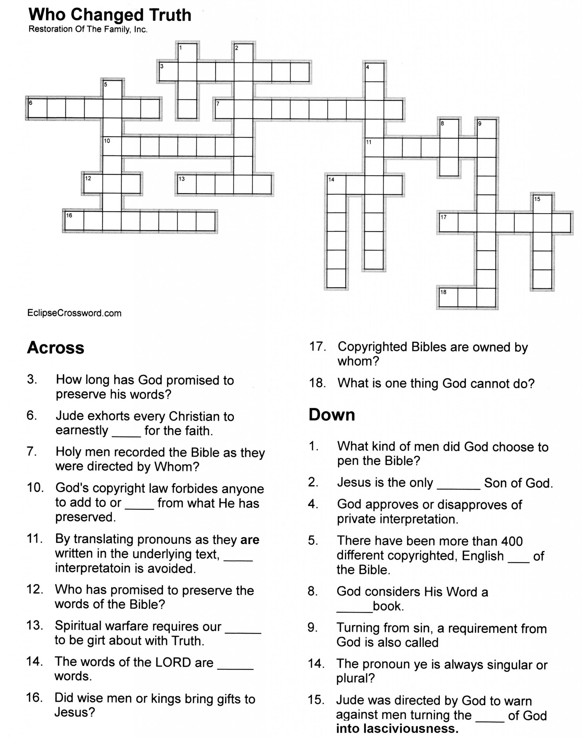 Puzzle based on Study Questions