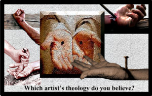 image of nails in hands and wrists of Jesus