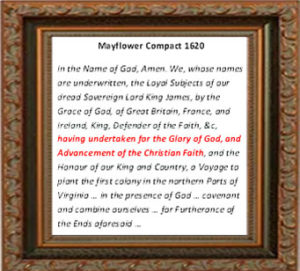 Frame containing part of the words from Mayflower Company