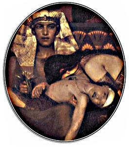 Pharaoh holding dead son